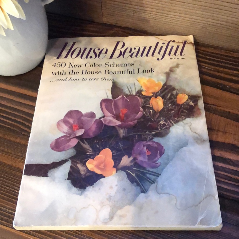 Vintage House Beautiful magazine March 1959